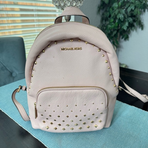 Michael Kors Pink Studded Backpack - Picture 1 of 10